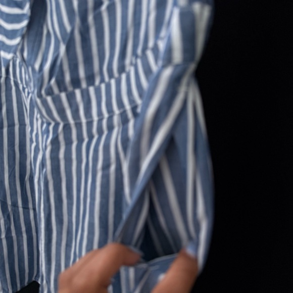 Hollister Striped Blue and White Romper - Picture 4 of 5